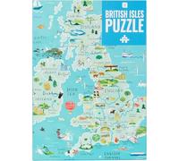 Talking Tables Puzzle e poster con mappa blu del Regno Unito da 1000 pezzi, Colore Punti di riferimento della Gran Bretagna viaggi, PUZZ-MAP-UK