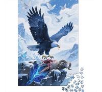 Puzzle Eagle A 1000 Pezzi Per Adulti,Snow - Capped Mountain Gioco Diabilità Impossibile Puzzle Pittura Gioco Intellettivo Familiare Regalo Per Amore E Amico 1000pcs (75x50cm)