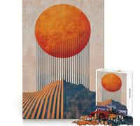 Puzzle Eclissi Arancione per adulti, 1000 pezzi, rompicapo per la mente, assemblaggio lento, regalo perfetto (50x75cm)