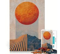 Puzzle Eclissi Arancione per adulti, 1000 pezzi, rompicapo per la mente, assemblaggio lento, regalo perfetto (50x75cm)