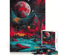 Puzzle Eclissi Rossa da 1000 pezzi per adulti, regalo, sfida mentale, gioco facile, svago, taglio preciso, regalo speciale (38x26cm)