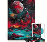 Puzzle Eclissi Rossa da 1000 pezzi per adulti, regalo, sfida mentale, gioco facile, svago, taglio preciso, regalo speciale (38x26cm)