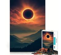 Puzzle "Eclissi solare sulle montagne" da 1000 pezzi per ragazzi, gioco di logica, ideale per i momenti di relax, con taglio preciso e pezzo da collezione (50x75cm)
