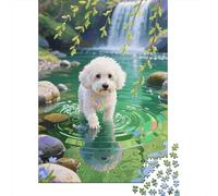 Puzzle Ecologico Da 1000 Pezzi in Legno, Tema Bichón Frisé, Per Un Apprendimento Divertente, Ideale Per Adulti E Adolescenti, Con Pezzi Facili Da Maneggiare
