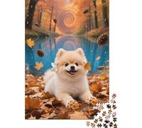 Puzzle Ecologico Da 1000 Pezzi in Legno, Tema Cucciolo Pomeraniano, Per Un Apprendimento Divertente, Ideale Per Adulti E Adolescenti, Con Pezzi Facili Da Maneggiare