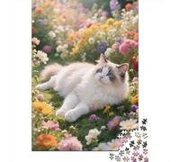 Puzzle Ecologico Da 1000 Pezzi in Legno, Tema Gatto Gatto Ragdoll, Per Un Apprendimento Divertente, Ideale Per Adulti E Adolescenti, Con Pezzi Facili Da Maneggiare