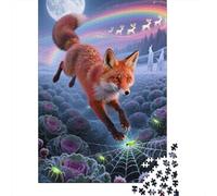 Puzzle Ecologico Da 1000 Pezzi in Legno, Tema Red Volpe, Per Un Apprendimento Divertente, Ideale Per Adulti E Adolescenti, Con Pezzi Facili Da Maneggiare