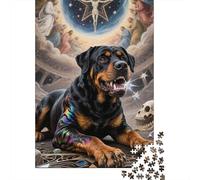 Puzzle Ecologico Da 1000 Pezzi in Legno, Tema Rottweiler, Per Un Apprendimento Divertente, Ideale Per Adulti E Adolescenti, Con Pezzi Facili Da Maneggiare