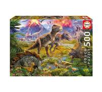 KD Toys 15969 Educa Borras Dinosaur Gathering 500 Piece Jigsaw Puzzle, Multi