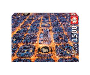 PUZZLE EDUCA Barcellona - 1500 Pezzi in Cartone per 14+ - Tema: Veduta panoramica della città