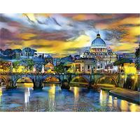 Educa - Puzzle La Basilica Di San Pietro E Il Ponte Sant'Angelo - 1500 Pezzi
