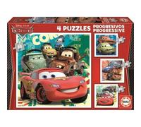 Puzzle Educa Cars Progressivo Disney Pixar 16x16 cm 3+ Anni