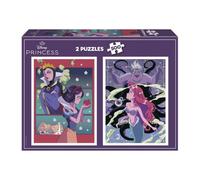 Educa - Confezione da 2 Puzzle con pezzi ciascuno | Cattivi e principesse Disney. Include colla Fix Puzzle. Misure: 34 x 48 cm. Da 11 anni (20278)