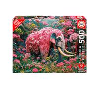 Educa - Puzzle 500 pezzi per adulti | Elefante floreale. Include colla Fix Puzzle. Dimensioni: 48 x 34 cm. Da 11 Anni (20228)