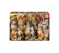 PUZZLE EDUCA Gatti e Gattini 500 Pezzi in Cartone per 10+ anni