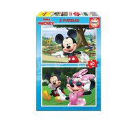 PUZZLE EDUCA Mickey & Friends - 20 Pezzi x2 in Cartone per Bambini 4+ - Tema: Disney