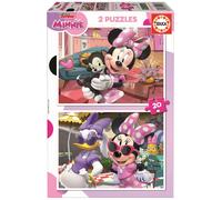Educa - Puzzle 2x20 Minnie una margherita - 40-99 Pezzi