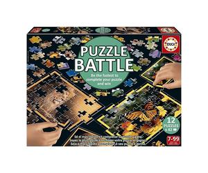 PUZZLE EDUCA Natura - 12x42 Pezzi in Cartone per 7+ - Tema: Animali e Paesaggi