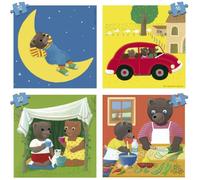 Puzzle - EDUCA - Orsetto Bruno: 4 puzzle progressivi per bambini dai 12 ai 25 pezzi per bambini di 3 anni