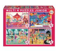 Puzzle Educa parco divertimenti e festa per bambini 4 in 1