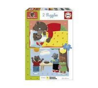 PUZZLE EDUCA Petit Ours Brun - 2x20 Pezzi in Cartone per Bambini 3+ - Tema: Petit Ours Brun