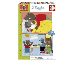Puzzle - EDUCA - Petit Ours Brun : Ensemble de 2 puzzles de 20 pieces pour enfants des 4 ans