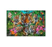 PUZZLE EDUCA Tiger Jungle - 500 Pezzi in Cartone per 11+ anni - Tema: Giungla con Tigri