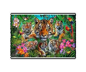 PUZZLE EDUCA Tiger Jungle - 500 Pezzi in Cartone per 11+ anni - Tema: Giungla con Tigri