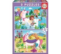 Puzzle Unicorni e Fate EDUCA 2x20 Pezzi