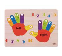 Puzzle educativa in legno mani TOOKY TOY per imparare a contare e i colori