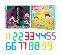 Puzzle Educativi con Numeri - Gioco Labirinto con Ventiquattro Carte Doppia Faccia,Rompicapo Numerico in Legno,per Bambini di Tre Anni Più Sviluppo Cognitivo Regalo Casa e Scuola