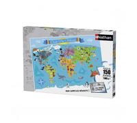 Puzzle educativo 150 pezzi - Mappa del mondo per bambini - Nouvo