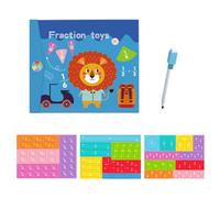 Puzzle educativo con frazioni magnetiche, 102 pezzi, puzzle con frazione magnetica per bambini, piastrelle magnetiche e cerchi di frazioni, giochi di apprendimento per la scuola elementare