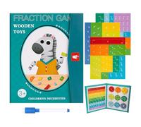 Puzzle educativo con frazioni magnetiche, 102 pezzi, puzzle con frazione magnetica per bambini, piastrelle magnetiche e cerchi di frazioni, giochi di apprendimento per la scuola elementare