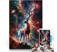 Puzzle educativo da 1000 pezzi Cervo Guardiano Galattico Fatto di carta,per età 14+ Assemblaggio del modello Come regalo per tutta la famiglia e gli amici。misurare:26x38cm/10.24 x 14.96pollice