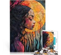 Puzzle educativo da 1000 pezzi Donna sognante Fatto di carta,per età pari o superiore a 14 anni Gioco impegnativo offerte come regali per tutta la famiglia。misurare:26x38cm/10.24 x 14.96pollice