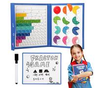 Puzzle educativo della frazione magnetica - Set di apprendimento | Multipurpurpury Magnetic Score Disk Manipulanti matematica educativa Manipolatori scuola elementare per l'apprendimento casa in class