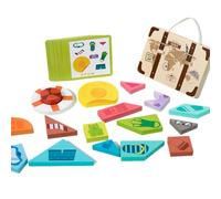 Puzzle educativo in legno, gioco di blocchi per, aiuto alla formazione del pensiero logico con un design duraturo, stimolante puzzle per la scuola materna e la scuola materna, giocattolo sensoriale