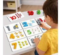 Puzzle educativo in legno per bambini, giocattolo sensoriale con incastri ABC e numeri, adatto per l'apprendimento della scrittura e del conteggio per bambini in età prescolare Versione digitale,Desig