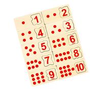 Puzzle educativo in legno per la corrispondenza dei numeri di matematica,
