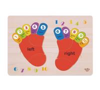 Puzzle educativo in legno TOOKY TOY - Apprendimento di numeri e colori