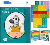 Puzzle Educativo Magnetico Con Frazioni, Set Di Dischi Magnetici Con Frazioni, Giocattoli For L'apprendimento Delle Frazioni Con Cerchi Con Frazioni, Puzzle Educativi For Bambini