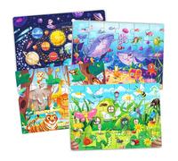 Puzzle educativo per bambini - 4 temi: animali, oceano, spazio, insetti, per bambini dai 3 ai 6 anni, per apprendimento precoce, set include 1 puzzle (24 pezzi) + 1 manuale di istruzioni, puzzle di se