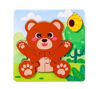 Puzzle educativo per bambini a forma di animale e gioco di riconoscimento alimentare per coordinazione cognitiva e occhio-mano, puzzle di viaggio trasportabili per bambini