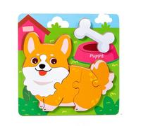 Puzzle educativo per bambini a forma di animale e gioco di riconoscimento alimentare per coordinazione cognitiva e occhio-mano, puzzle di viaggio trasportabili per bambini