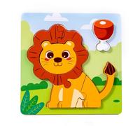 Puzzle educativo per bambini a forma di animale e gioco di riconoscimento alimentare per coordinazione cognitiva e occhio-mano, puzzle di viaggio trasportabili per bambini