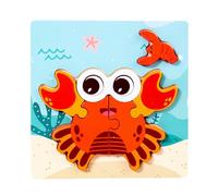 Puzzle educativo per bambini a forma di animale e gioco di riconoscimento alimentare per coordinazione cognitiva e occhio-mano, puzzle di viaggio trasportabili per bambini