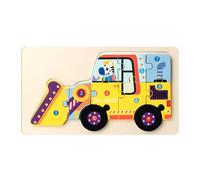 Puzzle educativo per bambini, autobus scolastico, camion dei pompieri educativi, per l'apprendimento portatile, istruzione precoce per le abilità motorie, forma di percezione