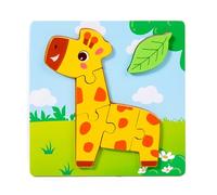 Puzzle educativo per bambini con forme animali e gioco di riconoscimento alimentare per coordinazione cognitiva e occhio-mano Set di attività di accoppiamento alimentare animale in legno