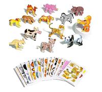 Puzzle educativo tridimensionale con cartoni animati per bambini, set di rompicapi 3D intelligenti con animali, dinosauri, insetti, aerei, gioco fai-da-te, attività sensoriali e apprendimenti